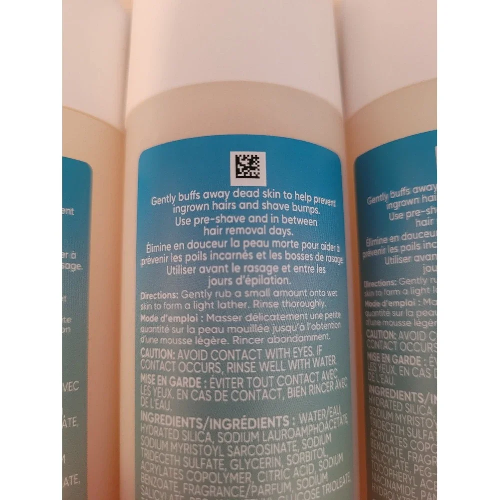 3 Gillette Venus + Olay Pre Shave Exfoliant Sea Salt Smooths Skin 6.7oz Each